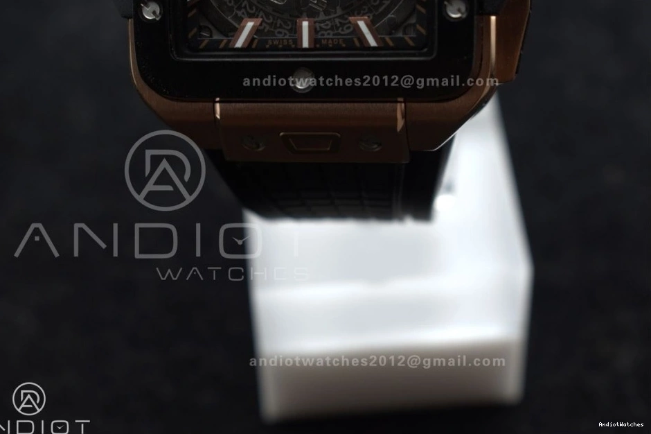 Edition Dial BBF Bezel Skeleton 1:1 A Ceramic Square Unico on Affordable Rubber RG Bang Strap 42mm 1116 Black Best 1024
